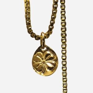 🍀 18k Gold Filled Lucky 4 Leaf Clover Charm / Pendant - New - 9mm - Lucky Charm